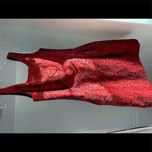 Luxe by Carmen Marc Valvo Red Cocktail Dress